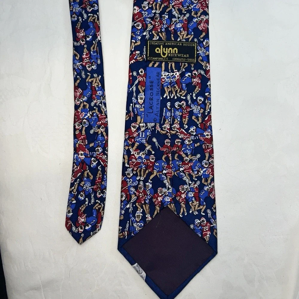 Alynn Neckwear‎ Lacrosse Themed Fine Novelty Silk Ties